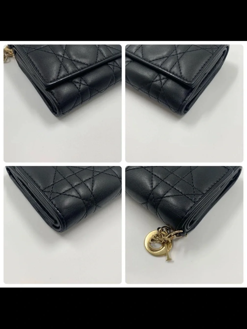 Dior Black Quilted Leather Small Wallet